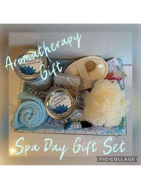 Aromatherapy Spa Day gift set self care hand crafted organic bath body hand feet